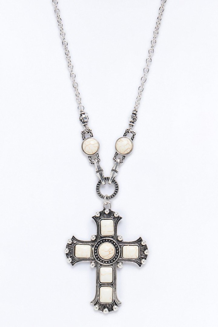 Desert Royalty Necklace - White/Silver