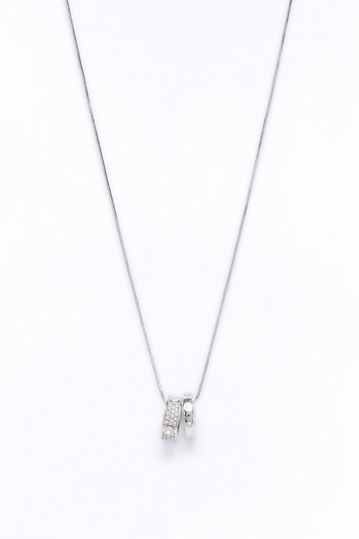 Pinky Promise Ring Necklace - Silver