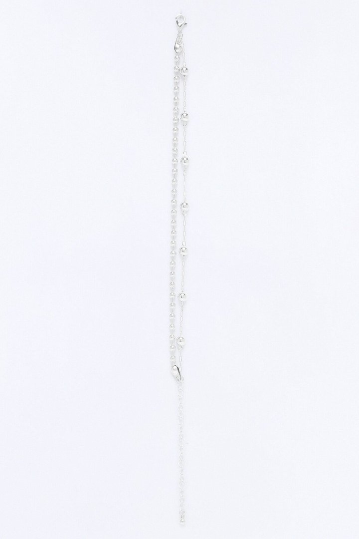 Always With It Layered Anklet - Silver