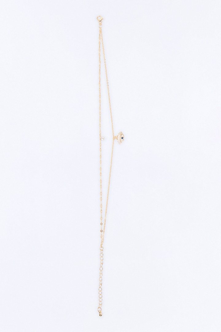 Guardian Gaze Evil Eye Anklet - Gold