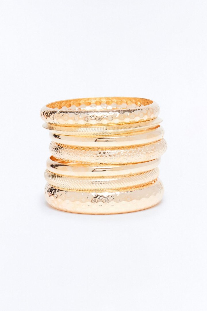Essential 7 Piece Bangle Set - Gold