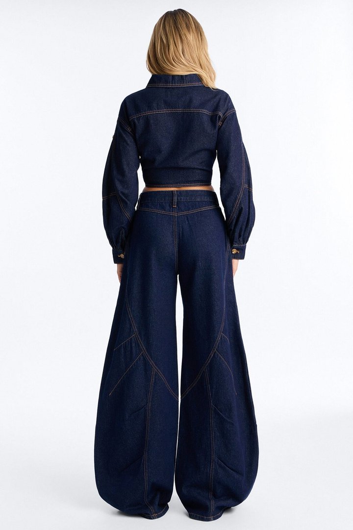 Tall Asher Barrel Leg Jeans - Dark Wash