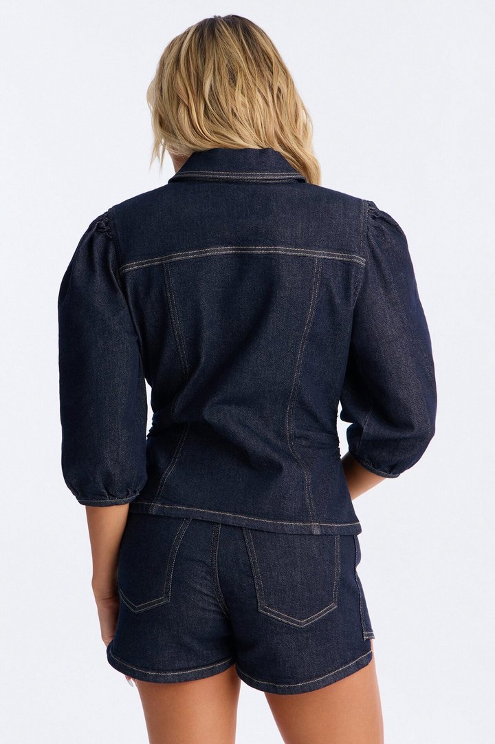 Dani Denim Short Set - Dark Wash
