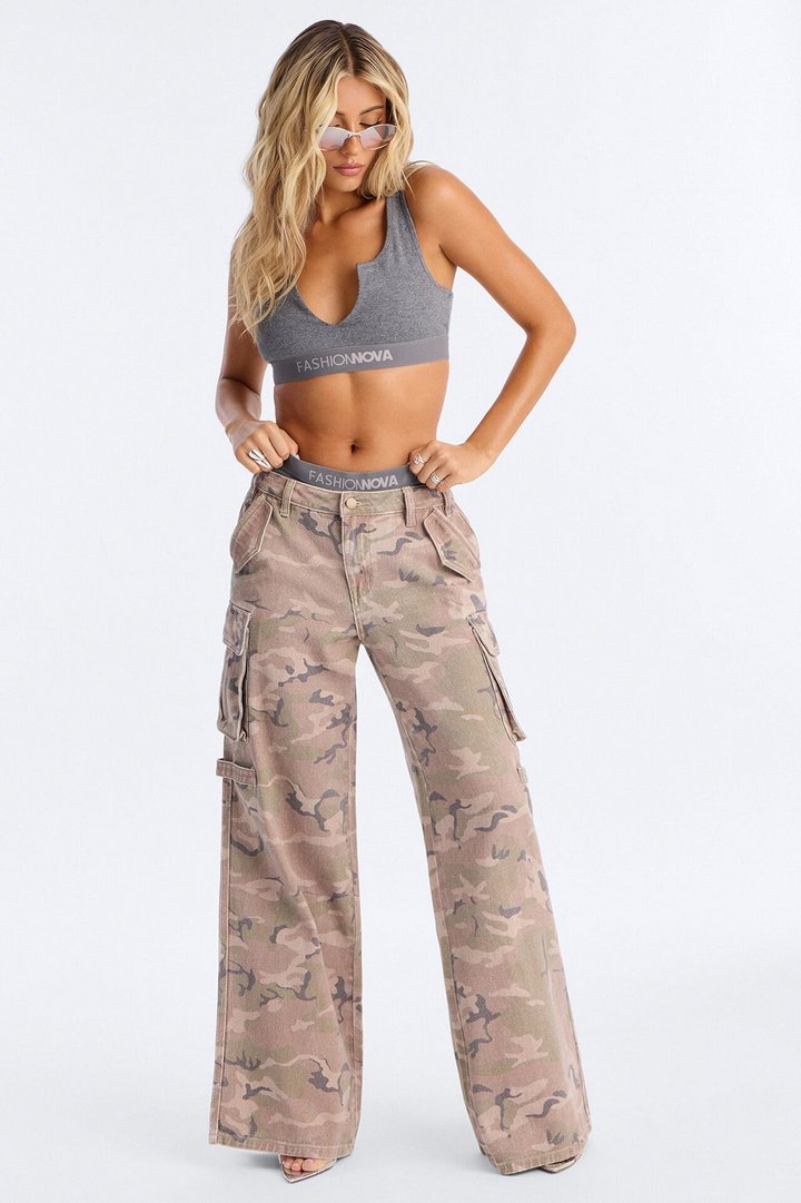 Rough Edge Low Rise Camouflage Cargo Pant - Brown/combo