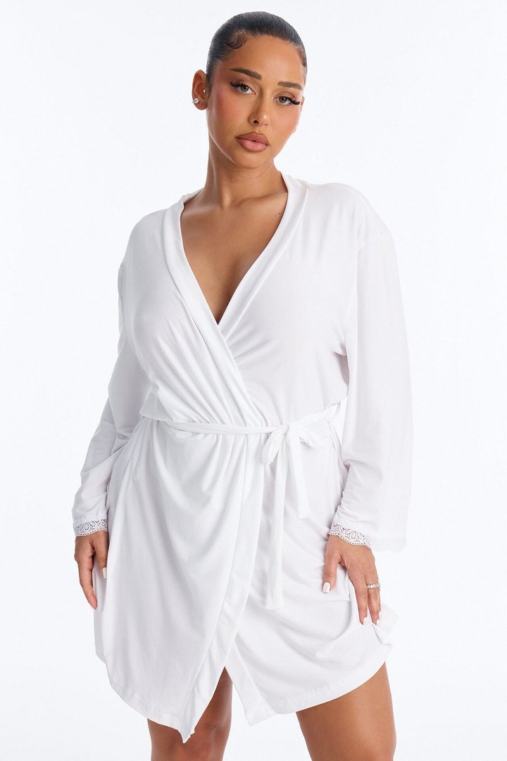 Bride Needs A Martini Robe - White