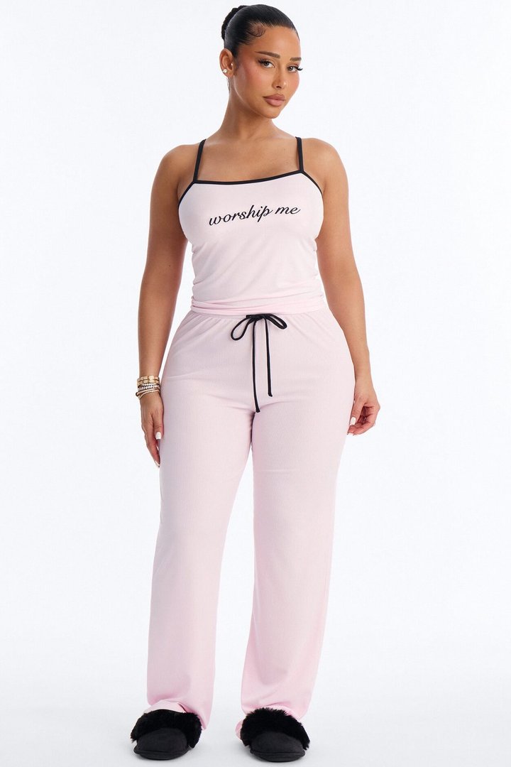 Worthy Of Worship PJ Pant Set - Pink/combo