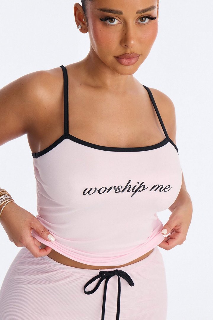Worthy Of Worship PJ Pant Set - Pink/combo