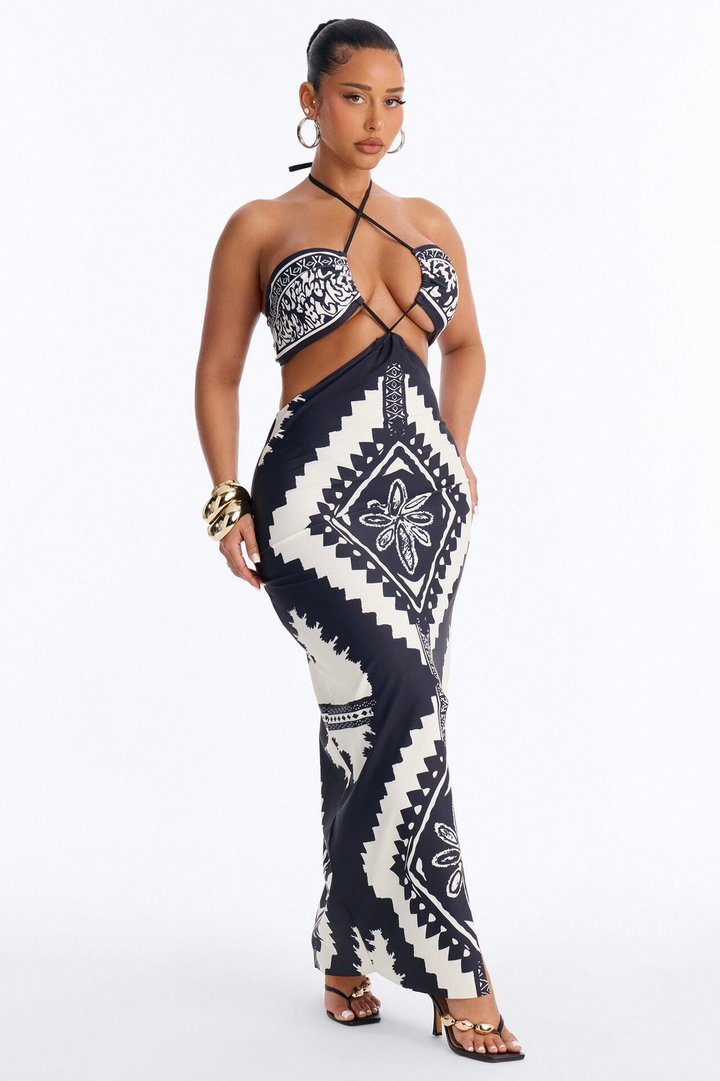Daydream 2 Piece Detachable Bandeau Bikini Set - Black/combo
