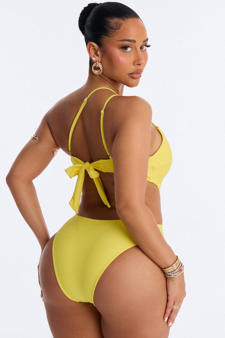 Coconut Life O-Ring Asymmetrical Side Out 1 Piece Swimsuit - Yellow