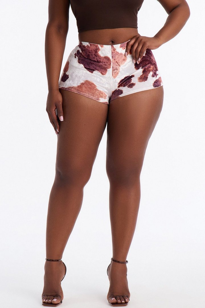 Wild Thing Velvet Micro Short - Cream/combo