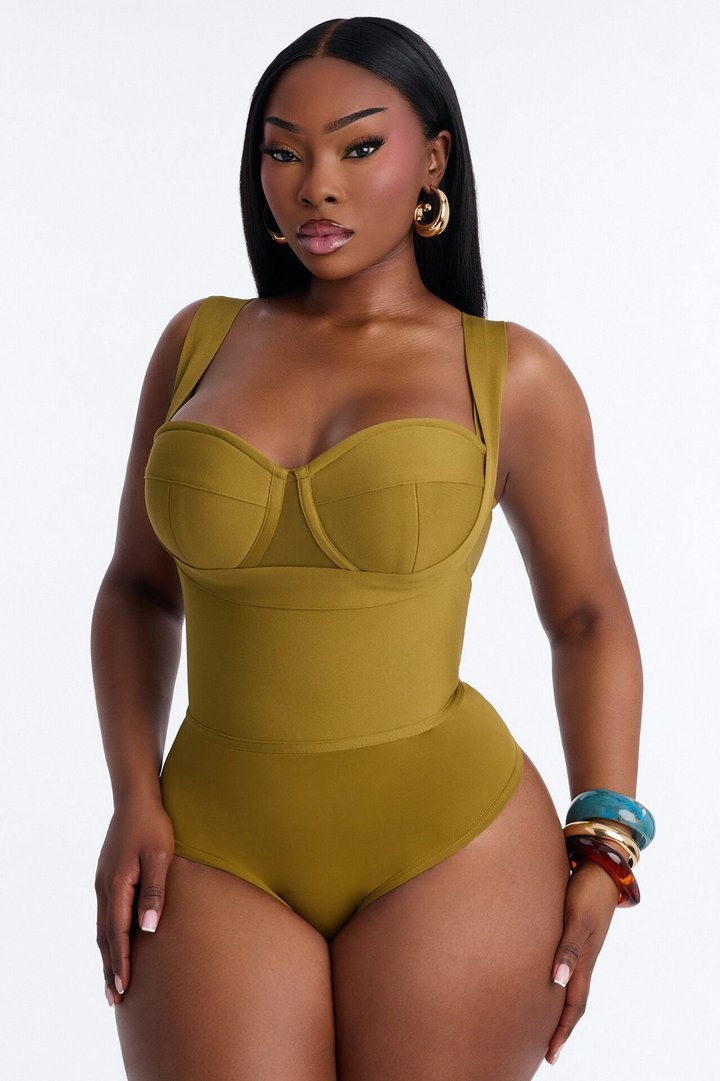 My Revenge Bandage Bodysuit - Olive