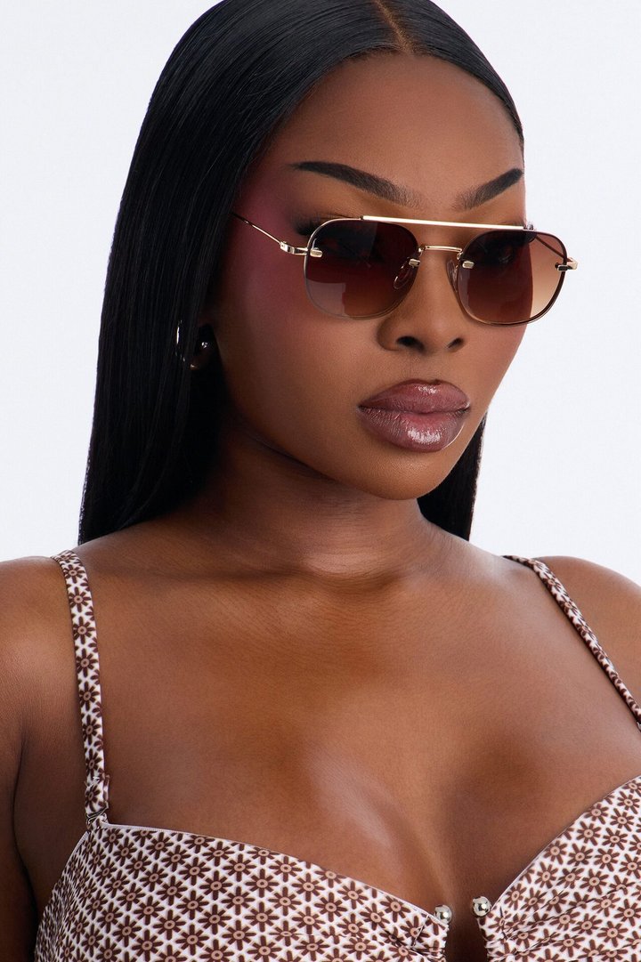 Vacay Tunnel Vision Sunglasses - Brown