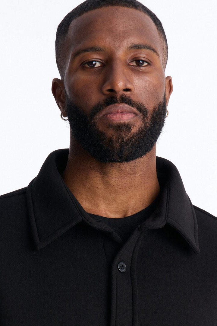 Relaxed Arclight Interlock Short Sleeve Shirt - Black