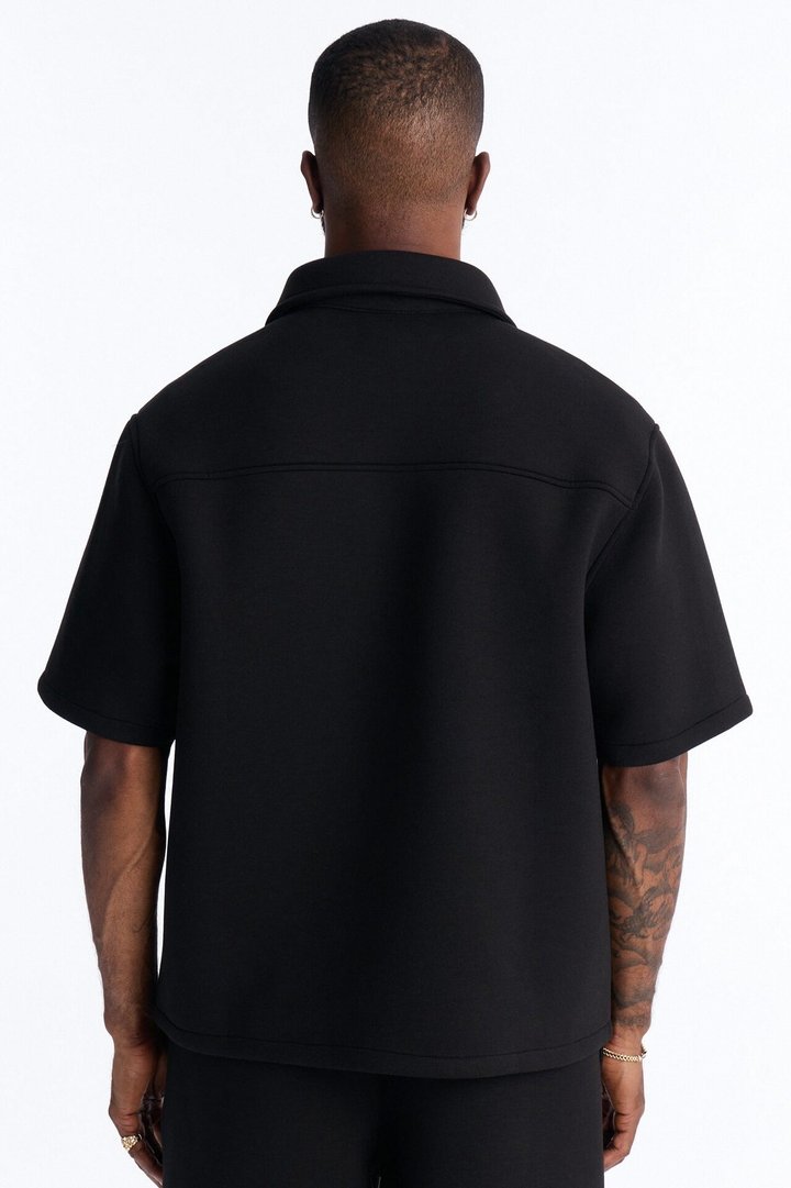 Relaxed Arclight Interlock Short Sleeve Shirt - Black
