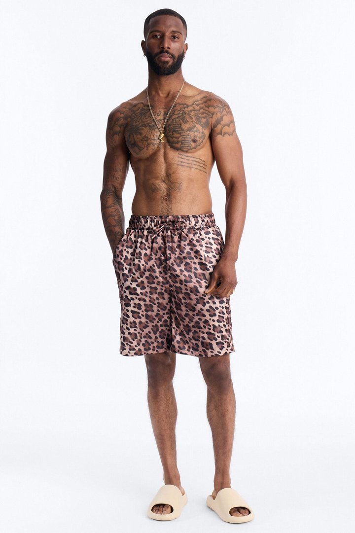 Relaxed City Spot Leopard Short - Brown