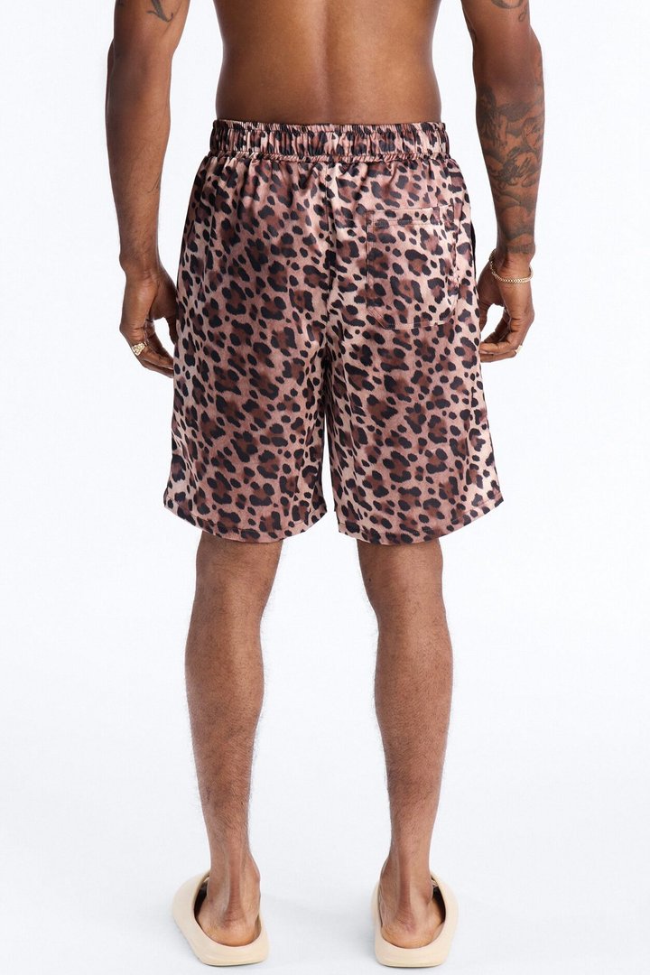 Relaxed City Spot Leopard Short - Brown