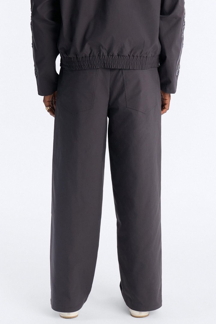 Delaro Embroidered Baggy Pant - Charcoal