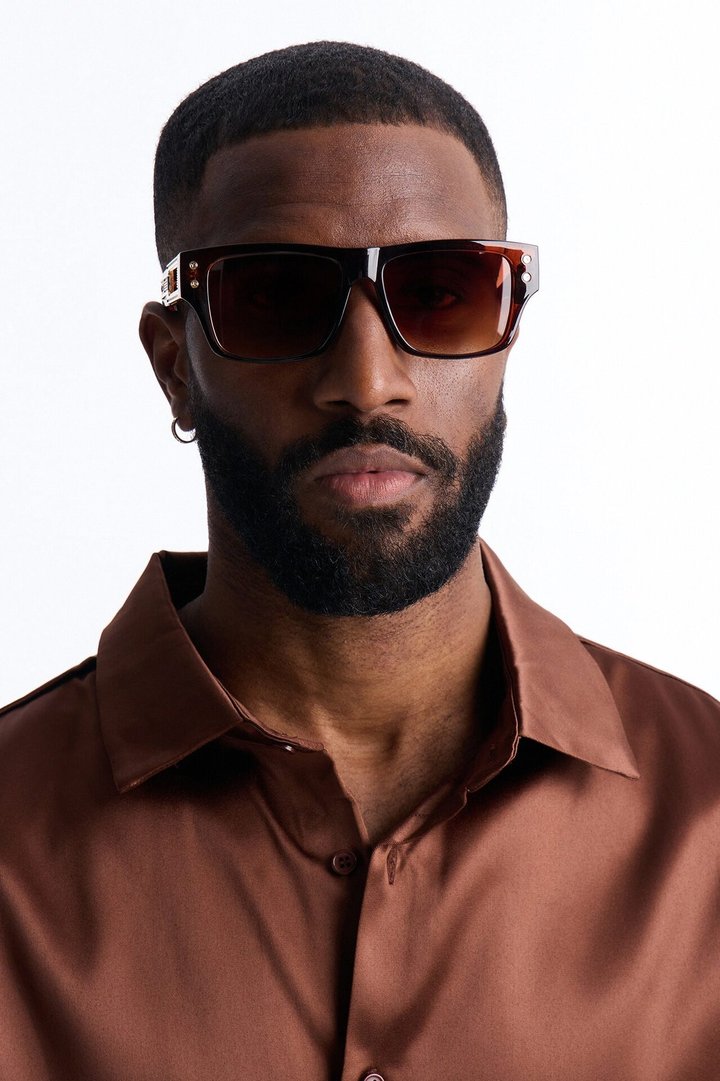 Industrial Insight Square Sunglasses - Brown