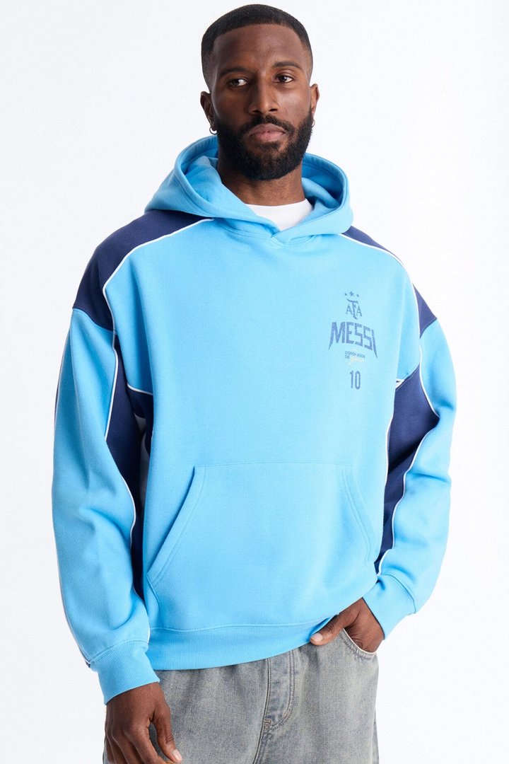 Lionel Messi GOAT Hoodie - Blue
