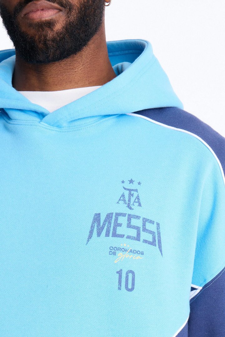 Lionel Messi GOAT Hoodie - Blue