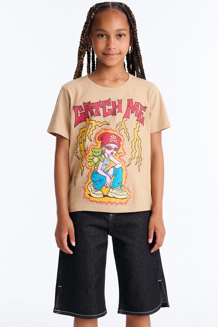 Mini Catch Me Short Sleeve Tee - Khaki