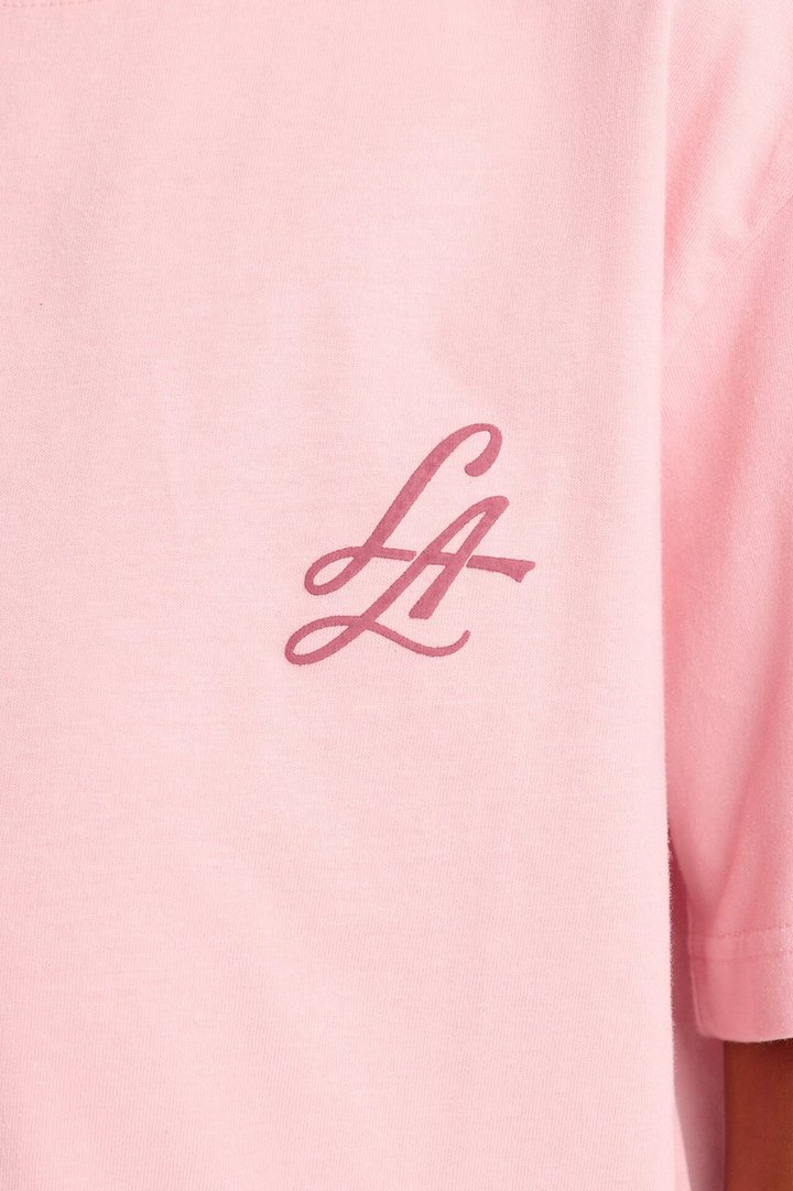 Mini LA Vibe Short Sleeve Front/Back Tee - Blush