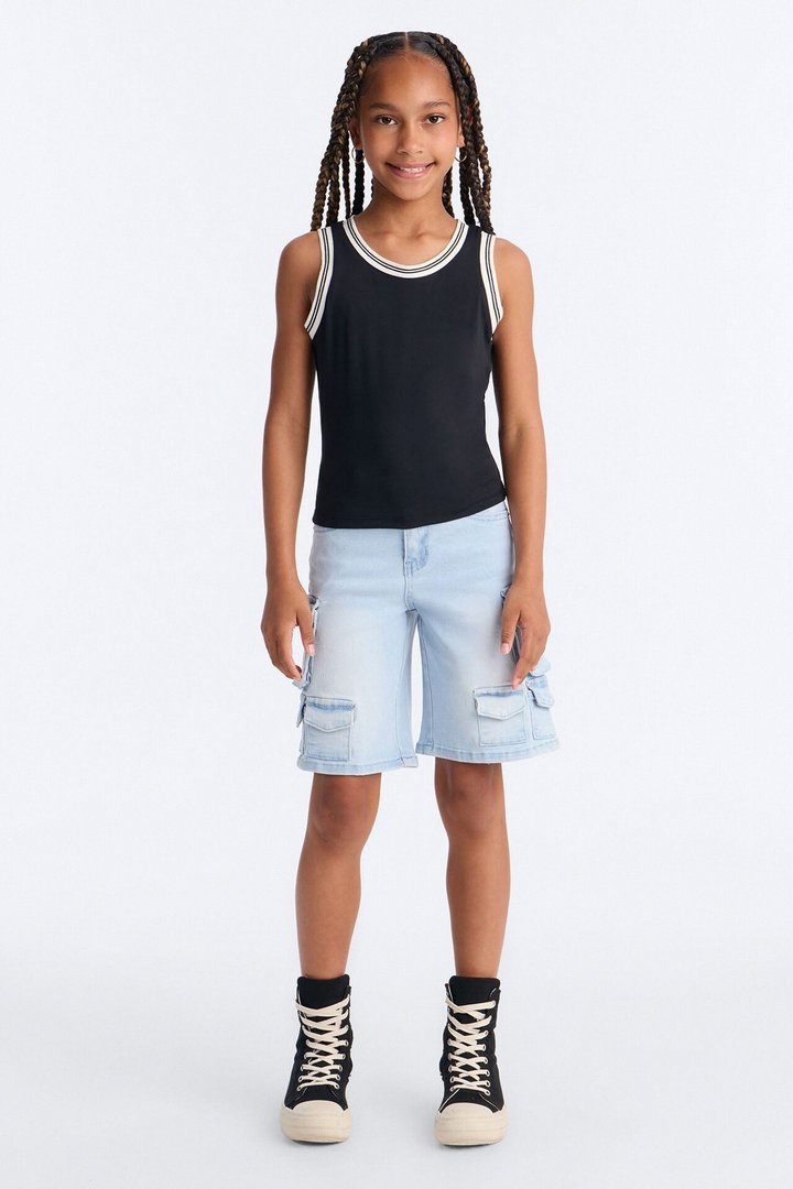 Mini There's A Way Jorts - Light Wash