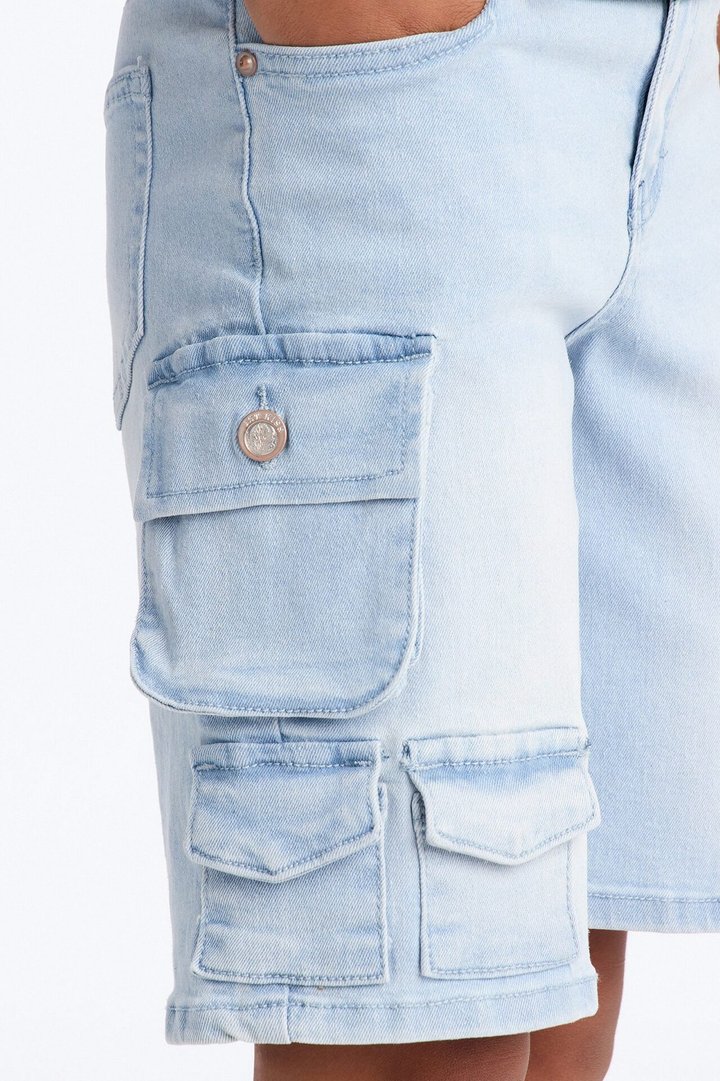 Mini There's A Way Jorts - Light Wash