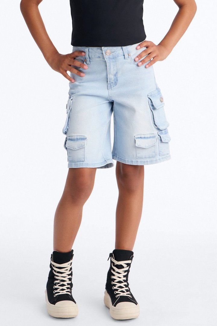 Mini There's A Way Jorts - Light Wash
