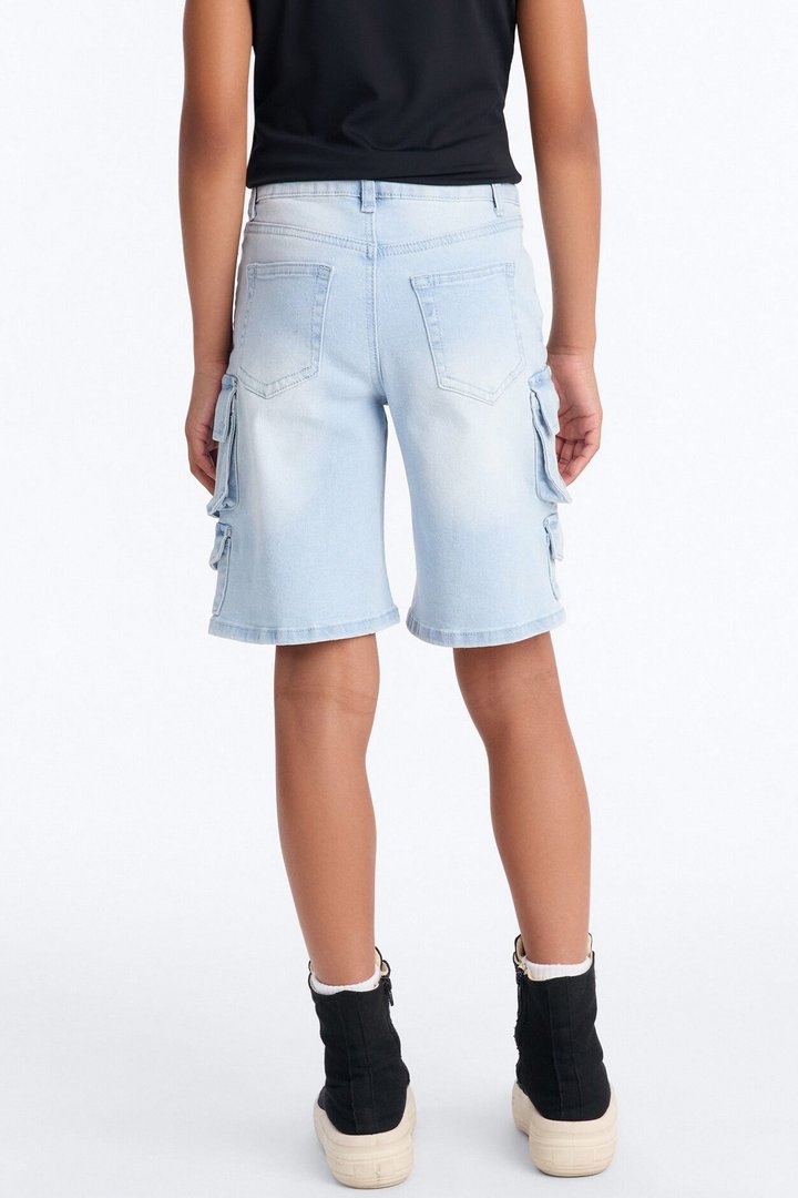 Mini There's A Way Jorts - Light Wash