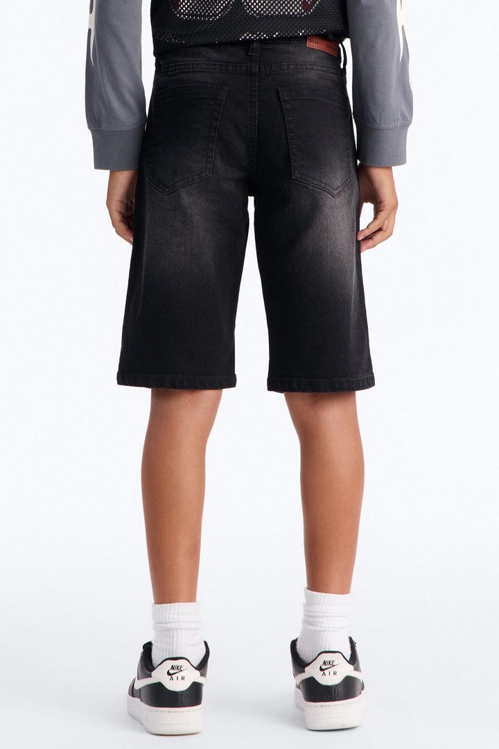 Mini He's A Star Denim Shorts - Black