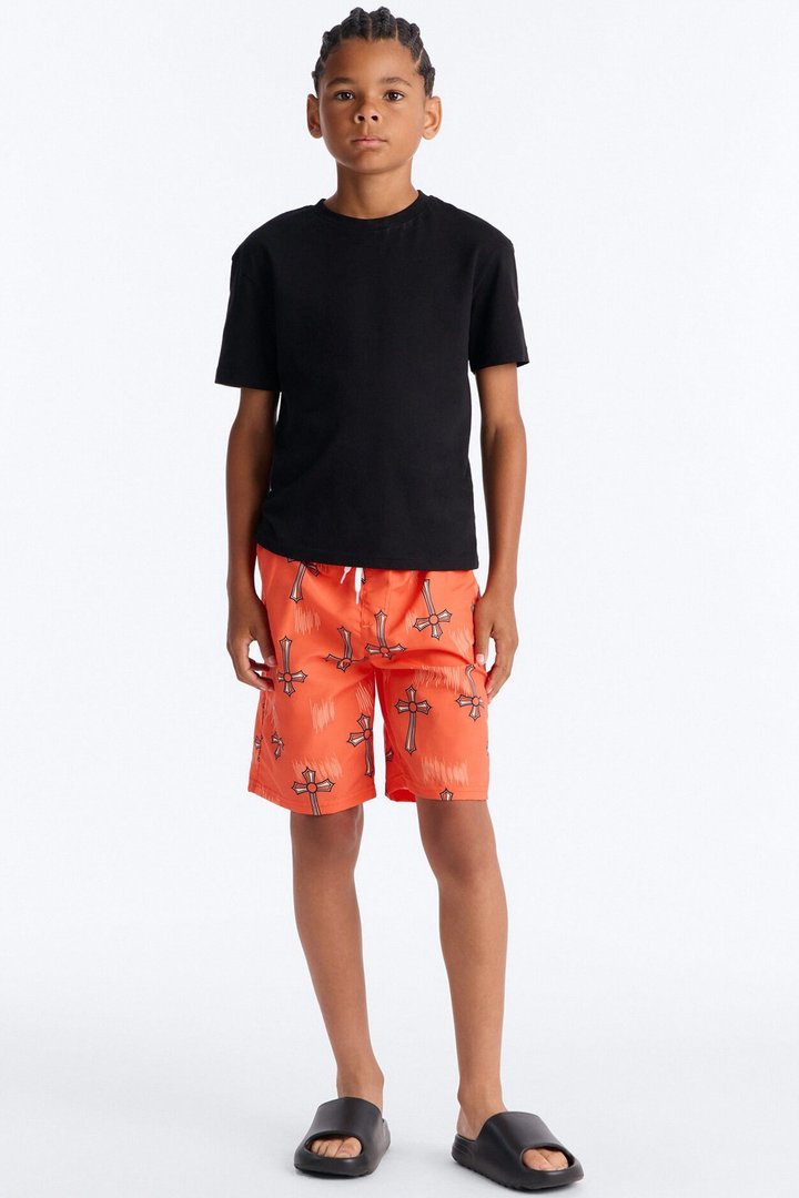 Mini Southpole Crosses Swim Trunk - Orange