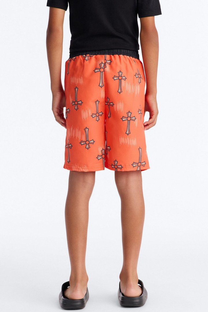 Mini Southpole Crosses Swim Trunk - Orange