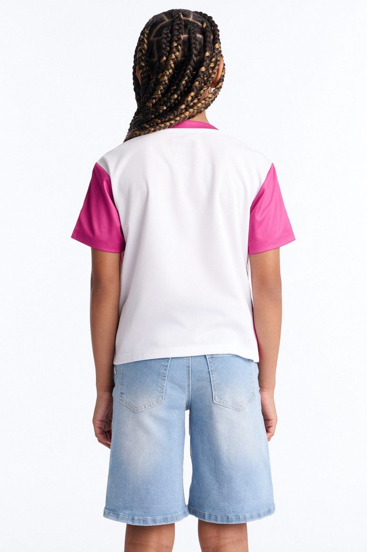 Mini Angel All Star Soccer Jersey - White/Pink