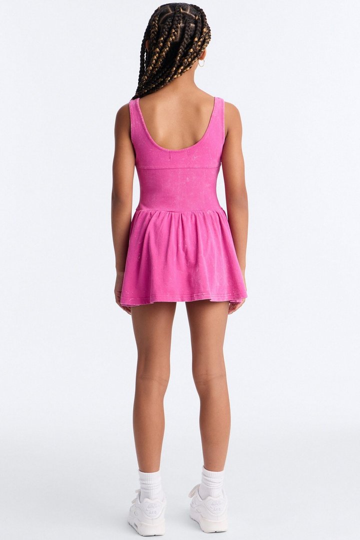 Mini Addison Washed Mini Dress - Fuchsia
