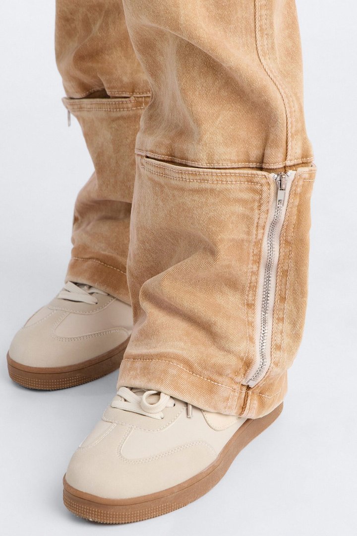 Mini Camden Cargo Utility Jeans - Tan