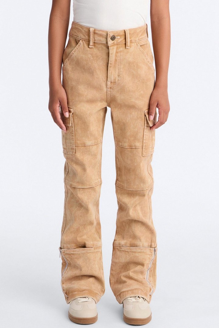 Mini Camden Cargo Utility Jeans - Tan