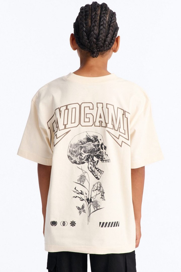 Mini Endgame Short Sleeve Front/Back Tee - Natural