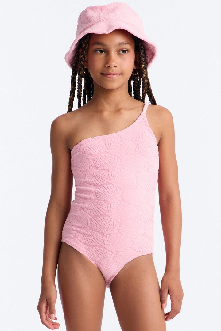 Mini Danielle Terry Cloth 3 Piece Short Set - Light Pink