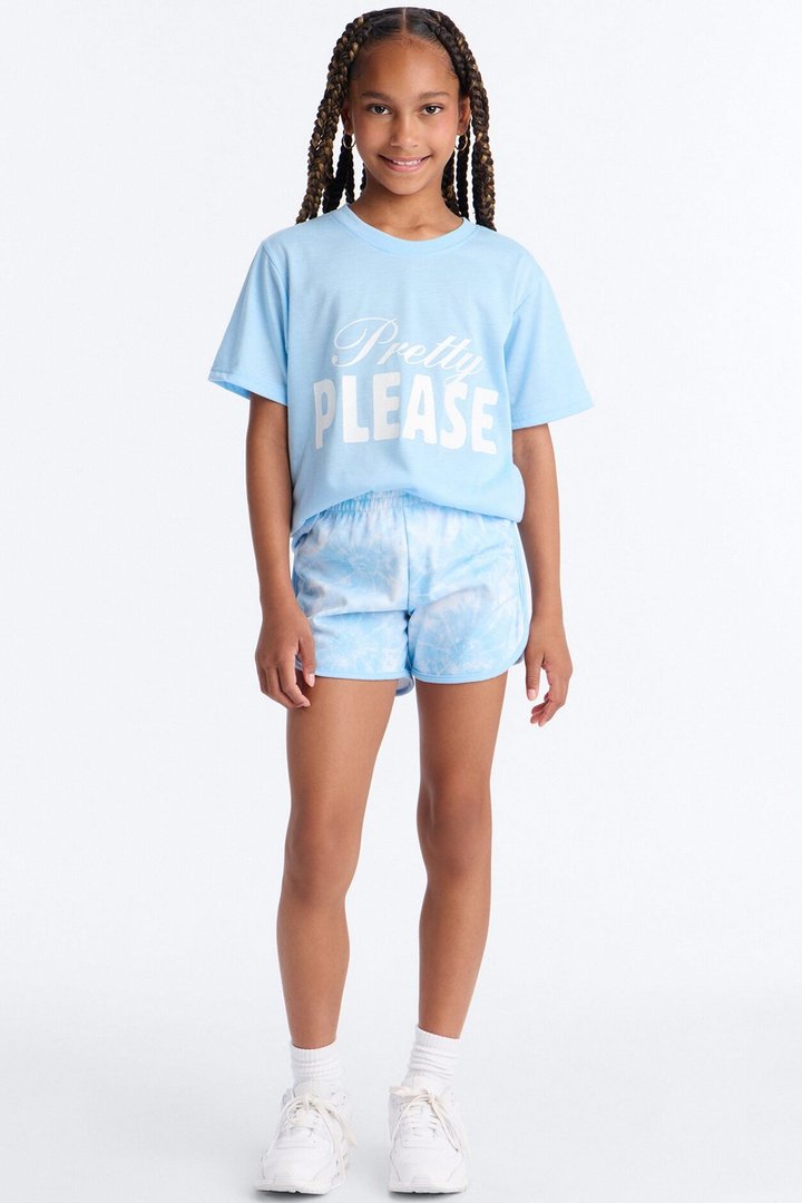Mini Pretty Please Short Set - Blue/combo