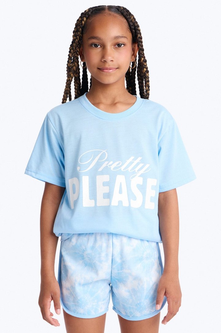 Mini Pretty Please Short Set - Blue/combo