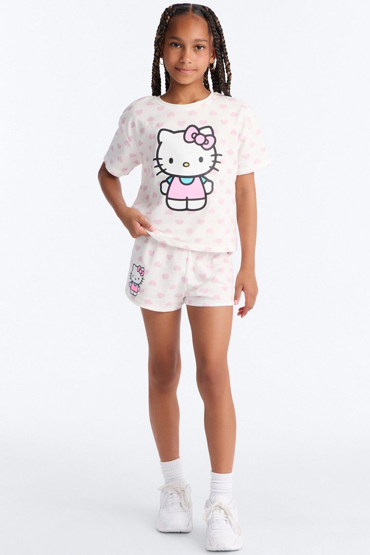 Mini Hello Kitty Bon Voyage Short Set - White/combo