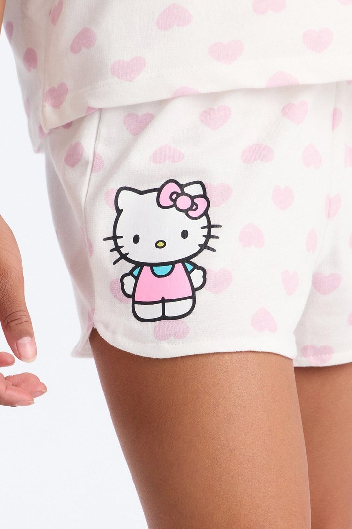 Mini Hello Kitty Bon Voyage Short Set - White/combo