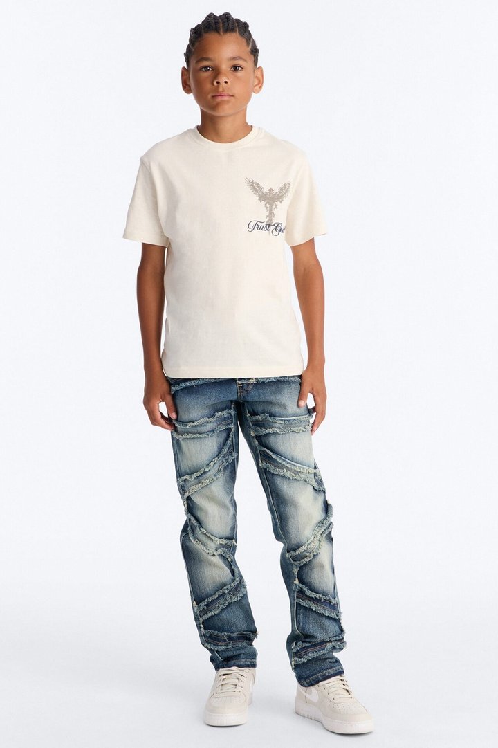Mini We'll See Fray Jeans - Dark Wash