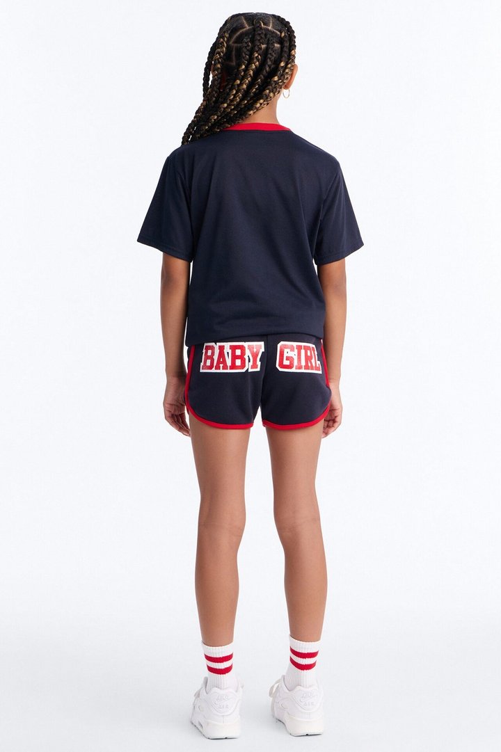 Mini Baby Girl 99 Short Set - Navy