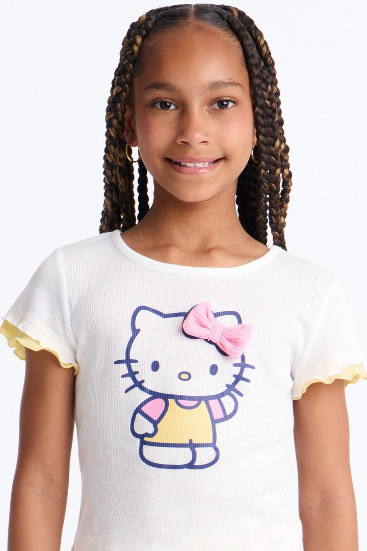 Mini Hello Kitty Cherry Cute Short Set - White/combo