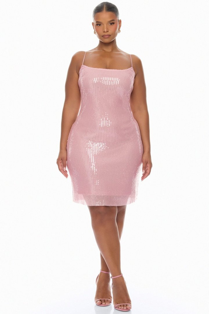 Trina Sequin Mini Dress - Pink