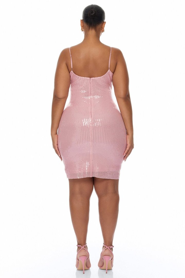 Trina Sequin Mini Dress - Pink