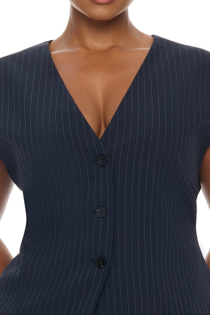 Zaya Wide Leg Pant Set - Navy/combo
