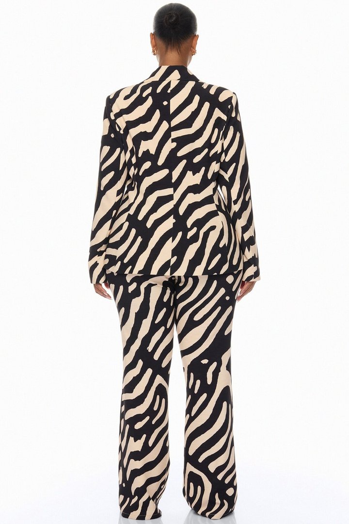 Daydreaming Blazer Pant Set - Black/combo